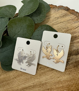 Brass Eagles Earrings