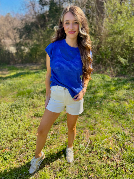 Judy Blue High Waisted White Shorts