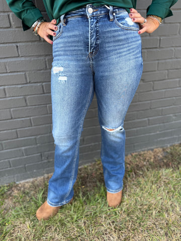 High Rise Straight Jeans