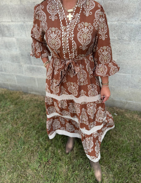 The Caramel  Drizzle Dress