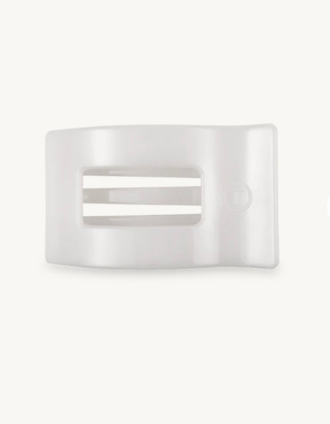 Coconut White Teleties Flat Rectangle Hair Clip