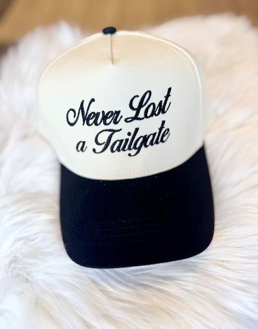 Never Lost A Tailgate Embroidery Trucker