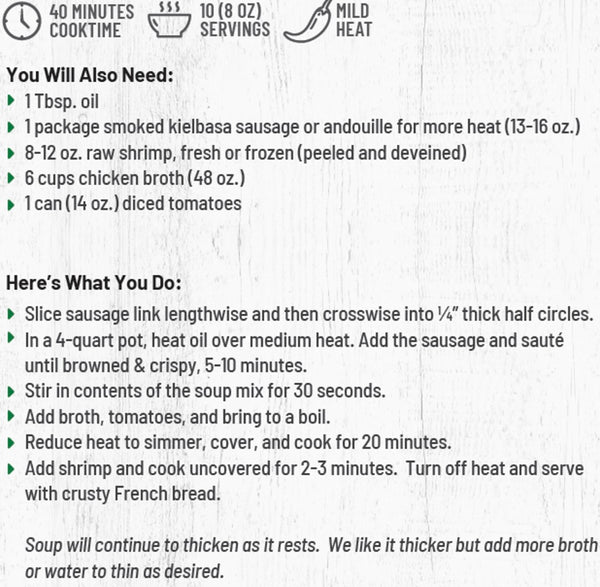 Creole Jambalaya Soup Mix