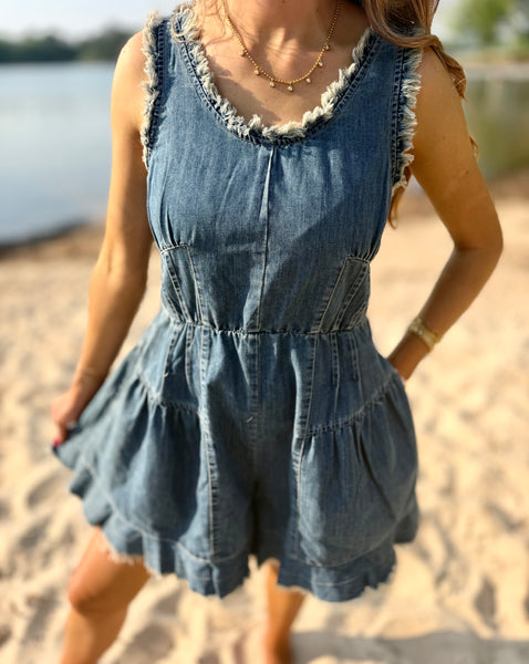 Making Statements Denim Romper
