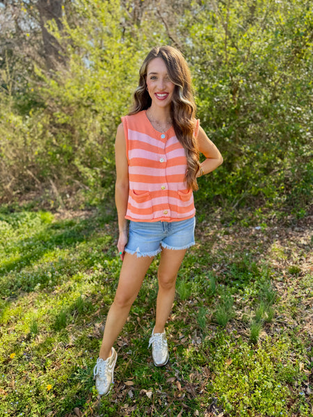 Peach Lemonade Sweater Tank