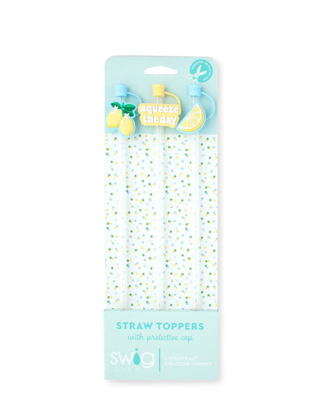 Swig Lemon Meringue Straw Topper Set
