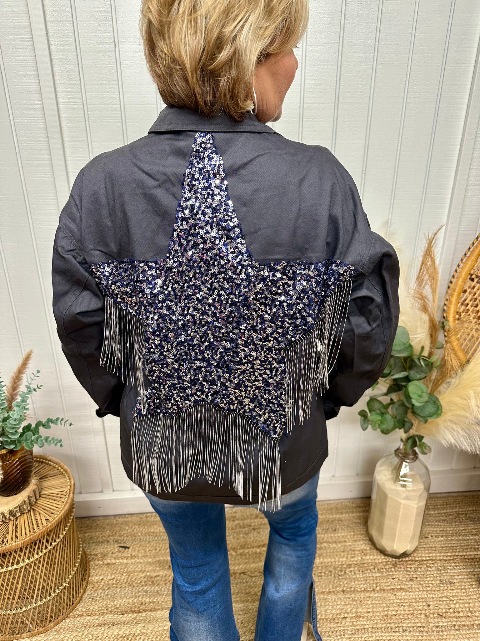 Step Back Sequin Star Jacket