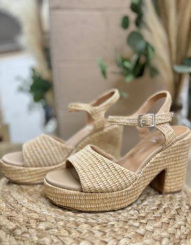 Raffia Cheers Corkys Heels