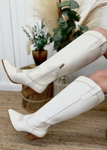 Corkys White Tall Western Boot