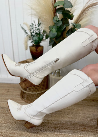 Corkys White Tall Western Boots