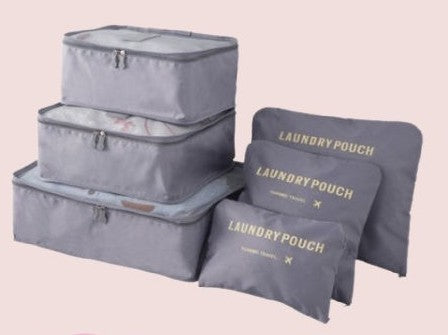 Set of 6 Travel Laundry Storage Bags