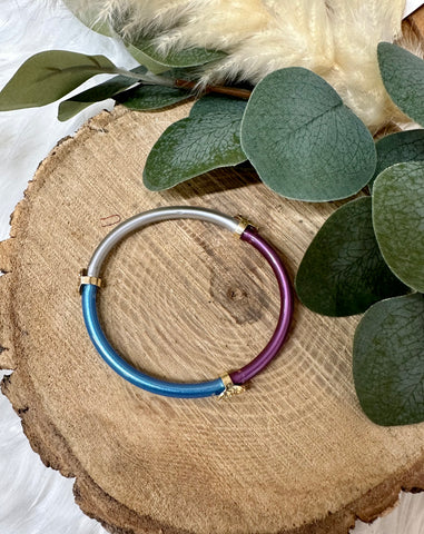 Purple & Blue Tri-Color Jelly Bracelet