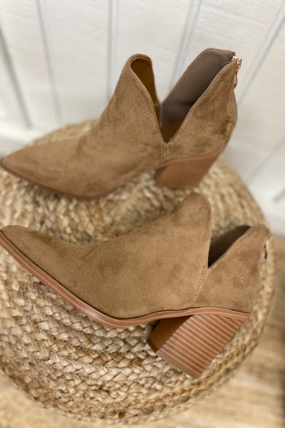 Mid Heel Cut Out Booties