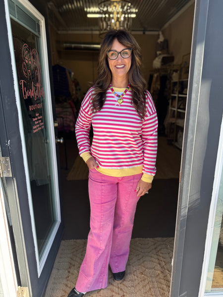 Zenana Pink Wide Leg Pants